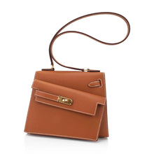Load image into Gallery viewer, Limited Edition Kelly en Desordre Mini 20 Sellier Bag Gold Epsom Leather with Gold Hardware