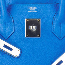Load image into Gallery viewer, Verso Birkin 30 Bag Blue Zanzibar &amp; Malachite Togo Leather with Palladium Hardware