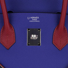 Load image into Gallery viewer, Special Order HSS Birkin 35 Bag Blue Electric &amp; Rouge Granat Togo Leather with Palladium Hardware