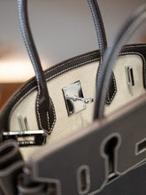 Load image into Gallery viewer, Birkin 35 A L'Envers Black-Ecru Toile H Canvas and Black Volupto Palladium Hardware
