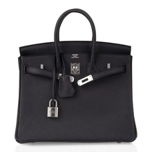 Load image into Gallery viewer, Birkin 25 Bag Black Palladium Hardware Togo Leather