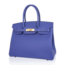 Load image into Gallery viewer, Birkin 30 Bag Blue Brighton Epsom Leather with Gold Hardware