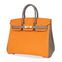Load image into Gallery viewer, Birkin HSS 25 Bag Jaune Ambre / Gris Asphalte Gold Hardware