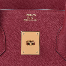 Load image into Gallery viewer, Birkin 25cm Rouge H Bordeaux Red Gold Hardware Bag Y Stamp