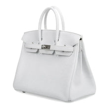 Load image into Gallery viewer, Birkin 25 Bag HSS White Clemence Trench Interior Brushed Palladium Hardware