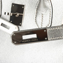 Load image into Gallery viewer, Limited Edition Birkin 30 Bag Silver Metallic Chevre Leather with Palladium Hardware