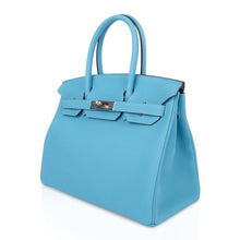 Load image into Gallery viewer, Birkin 30 Bag Blue du Nord Togo Leather Palladium Hardware