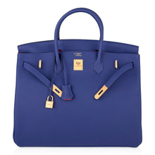 Load image into Gallery viewer, Birkin HSS 40 Bag Electric Blue / Rose Jaipur Brushed Gold Hardware