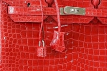 Load image into Gallery viewer, Birkin 35 Bag Porosus Crocodile Bougainvillea Palladium