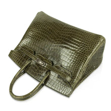 Load image into Gallery viewer, Birkin 35 Bag Vert Veronese Porosus Crocodile Palladium Hardware