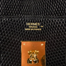 Load image into Gallery viewer, Birkin 30 Bag Jet Black Lizard Gold Hardware