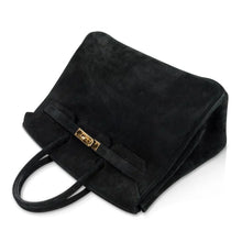Load image into Gallery viewer, Birkin 35 Bag Black Doblis Suede Gold Hardware Limited Edition