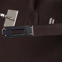 Load image into Gallery viewer, Birkin 35 Bag Ebene Barenia Faubourg Leather with Palladium Hardware