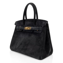 Load image into Gallery viewer, Birkin 30 Bag Doblis (Suede) Black Gold Hardware