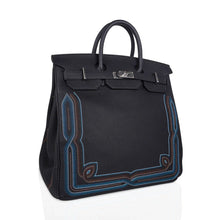 Load image into Gallery viewer, Limited Edition HAC Western Birkin 40 Bag Runway Embroidered Black Togo Leather with Palladium Hardware