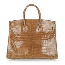 Load image into Gallery viewer, Birkin 35 Bag Ficelle Porosus Crocodile Gold Hardware