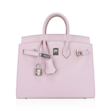 Load image into Gallery viewer, Birkin 25 Bag Sellier Mauve Pale Epsom Leather with Palladium Hardware