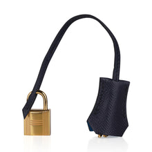 Load image into Gallery viewer, Kelly Casaque 28 Bag Black / Bleu Indigo Sellier Limited Edition