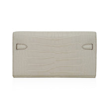 Load image into Gallery viewer, Kelly Classique To Go Wallet Beton Matte Alligator Gold Hardware