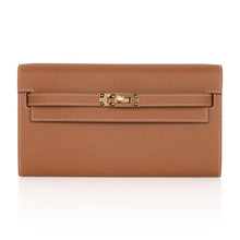 Load image into Gallery viewer, Kelly Classique To Go Wallet Gold Epsom Gold Hardware New w/Box