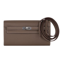 Load image into Gallery viewer, Kelly Classique To Go Wallet Etoupe Epsom Palladium Hardware New w/Box