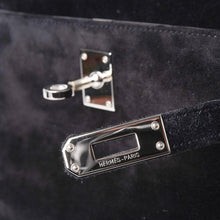 Load image into Gallery viewer, Kelly Pochette Black Doblis Suede Palladium