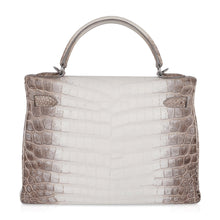Load image into Gallery viewer, Limited Edition Kelly 32 Bag in Himalaya Crocodile with Palladium Hardware