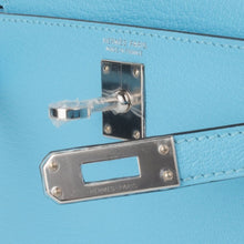 Load image into Gallery viewer, Kelly 20 Mini Sellier Bag Rare Blue Celeste Chevre Palladium