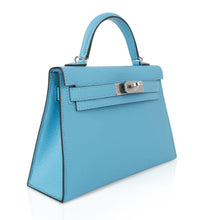 Load image into Gallery viewer, Kelly 20 Mini Sellier Bag Rare Blue Celeste Chevre Palladium