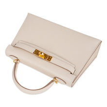Load image into Gallery viewer, Kelly 20 Mini Sellier Bag Craie Epsom Leather Gold Hardware New w/Box