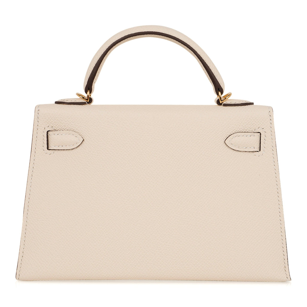 Mini Kelly 20 Bag Sellier Nata Epsom with Gold Hardware