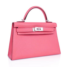 Load image into Gallery viewer, Kelly 20 Mini Sellier Bag Rose Lipstick Chevre Leather Palladium Hardware