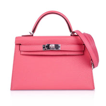 Load image into Gallery viewer, Kelly 20 Mini Sellier Bag Rose Lipstick Chevre Leather Palladium Hardware
