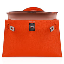 Load image into Gallery viewer, Kelly 20 Mini Sellier Bag Orange Feu / Rose Eglantine Chevre Bi-Color New w/Box