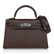 Load image into Gallery viewer, Kelly 20 Bi-Color Mini Sellier Bag Havane / Etrusque Chevre Palladium