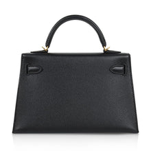 Load image into Gallery viewer, Mini Kelly 20 Sellier Bag Black Epsom Leather with Gold Hardware
