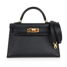 Load image into Gallery viewer, Mini Kelly 20 Sellier Bag Black Epsom Leather with Gold Hardware