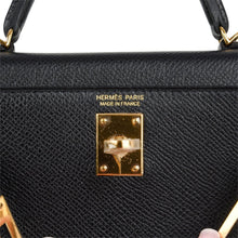 Load image into Gallery viewer, Mini Kelly 20 Sellier Bag Black Epsom Leather with Gold Hardware