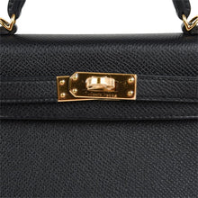 Load image into Gallery viewer, Mini Kelly 20 Sellier Bag Black Epsom Leather with Gold Hardware