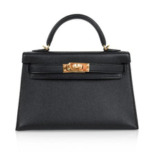 Load image into Gallery viewer, Mini Kelly 20 Sellier Bag Black Epsom Leather with Gold Hardware
