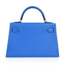 Load image into Gallery viewer, Kelly 20 Mini Sellier Bag Blue Hydra Chevre Leather Gold Hardware