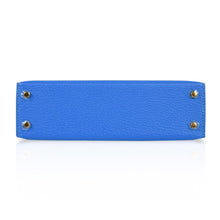 Load image into Gallery viewer, Kelly 20 Mini Sellier Bag Blue Hydra Chevre Leather Gold Hardware