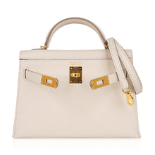 Load image into Gallery viewer, Kelly 20 Mini Sellier Bag Craie Epsom Leather Gold Hardware New w/Box