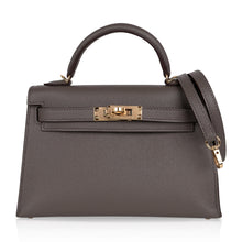 Load image into Gallery viewer, Kelly 20 Mini Sellier Bag Etain Epsom Leather Gold Hardware New w/Box