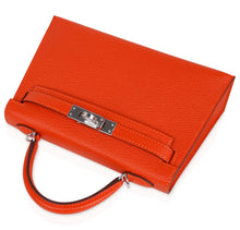 Load image into Gallery viewer, Kelly 20 Mini Sellier Bag Orange Feu / Rose Eglantine Chevre Bi-Color New w/Box