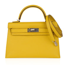 Load image into Gallery viewer, Verso Mini Kelly 20 Bag Sellier Jaune de Naples &amp; Gold Chevre Leather with Palladium Hardware