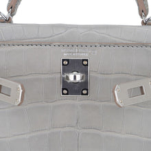 Load image into Gallery viewer, Limited Edition Mini Kelly 20 Sellier Matte Gris Perle Alligator Bag Palladium Hardware