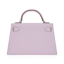 Load image into Gallery viewer, Mini Kelly 20 Bag Sellier Mauve Pale Chevre Leather with Palladium Hardware