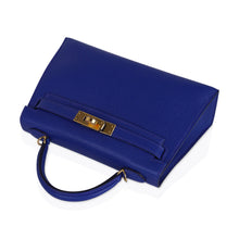 Load image into Gallery viewer, Kelly 20 Mini Sellier Bag Blue de Royal Chevre Leather Gold Hardware