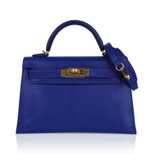 Load image into Gallery viewer, Kelly 20 Mini Sellier Bag Blue de Royal Chevre Leather Gold Hardware